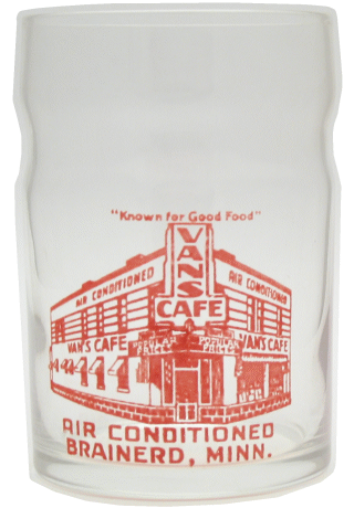 Van's Cafe Glass ca. 1945